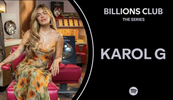 Karol G lidera el Billions Club de Spotify con múltiples éxitos